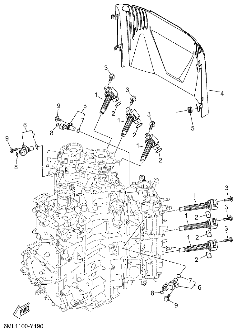 Yamaha F350BST, FL350BST ELECTRICAL 2 parts diagram